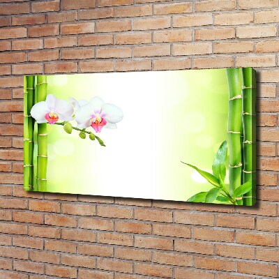 Canvas wall art Orchid and bamboo