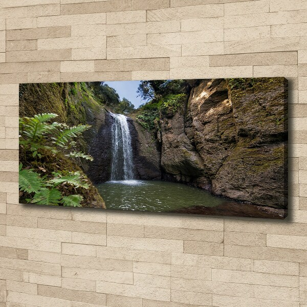 Canvas wall art Waterfall in Sardinia