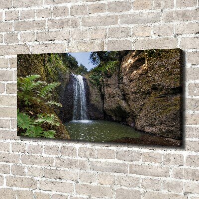 Canvas wall art Waterfall in Sardinia