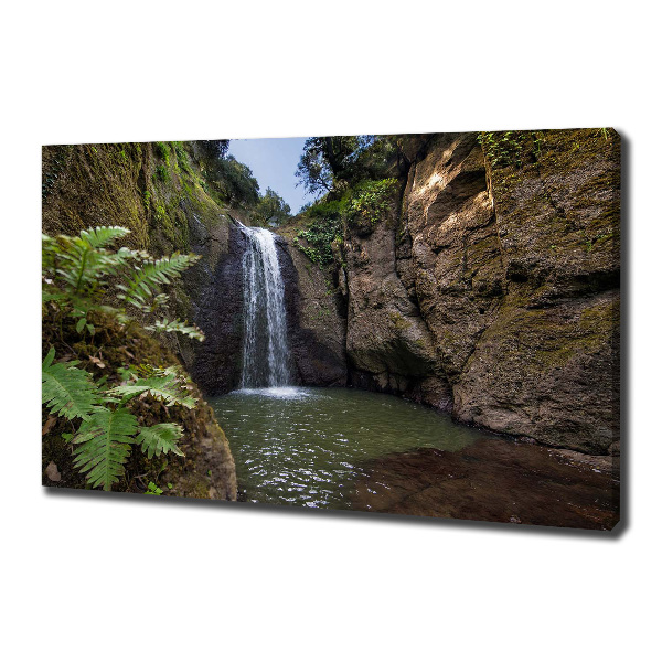 Canvas wall art Waterfall in Sardinia