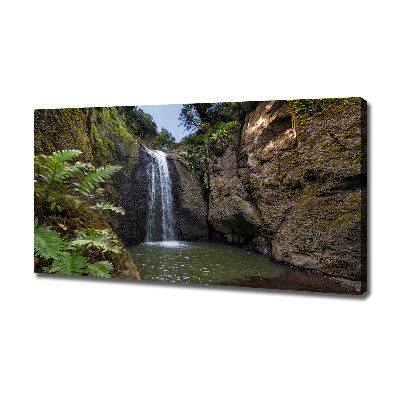 Canvas wall art Waterfall in Sardinia