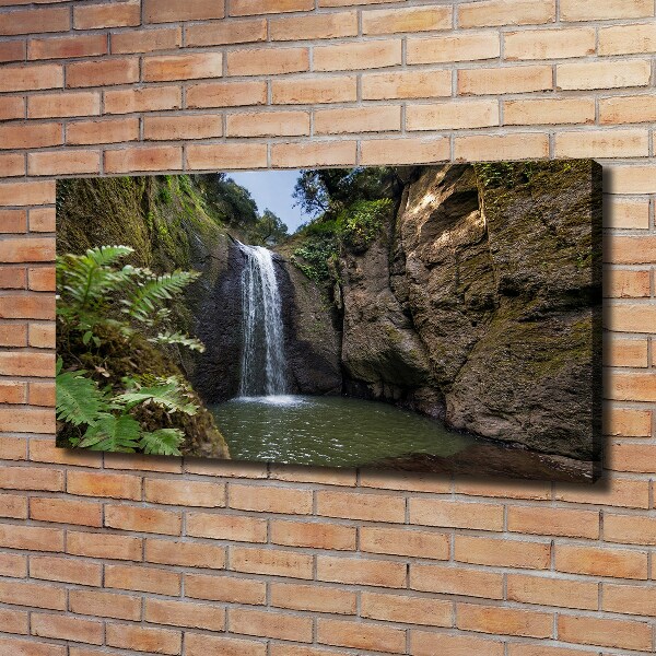 Canvas wall art Waterfall in Sardinia