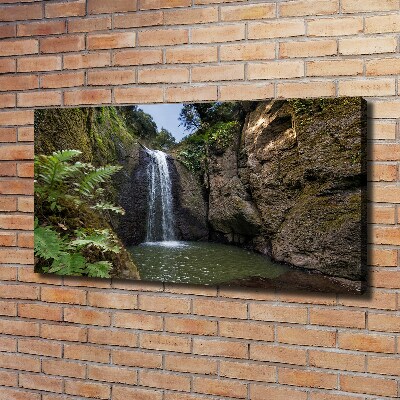 Canvas wall art Waterfall in Sardinia