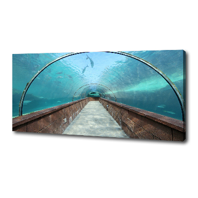 Canvas wall art Aquarium tunnel