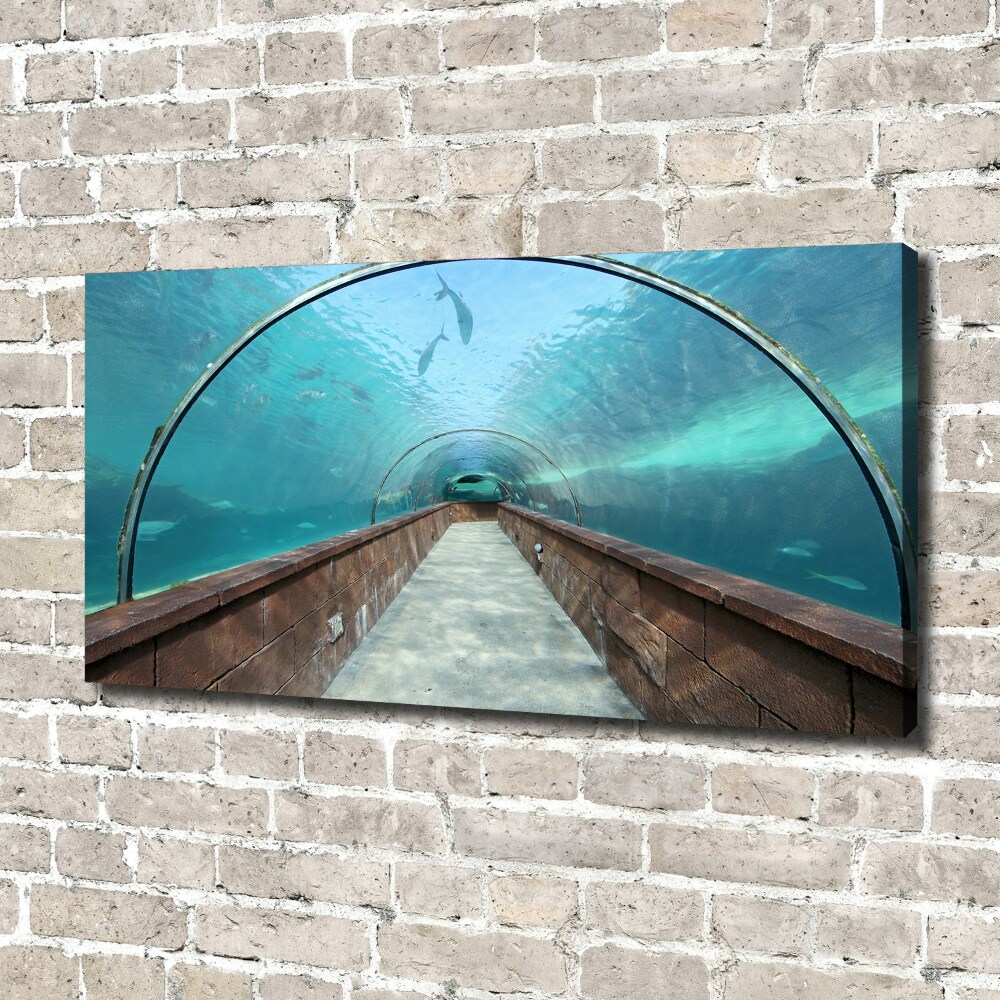 Canvas wall art Aquarium tunnel