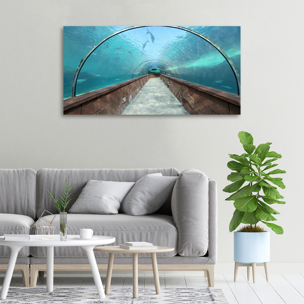 Canvas wall art Aquarium tunnel