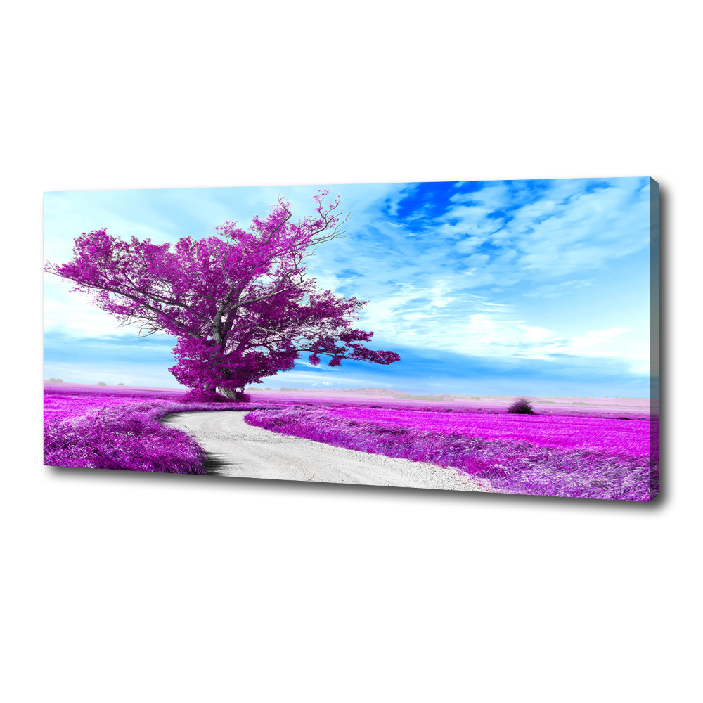 Canvas wall art Tree and path