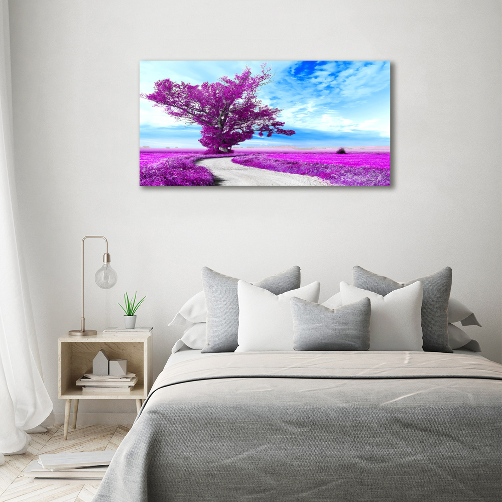 Canvas wall art Tree and path