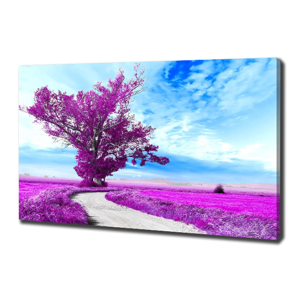 Canvas wall art Tree and path