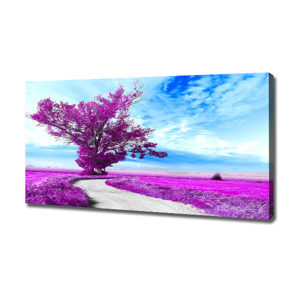 Canvas wall art Tree and path