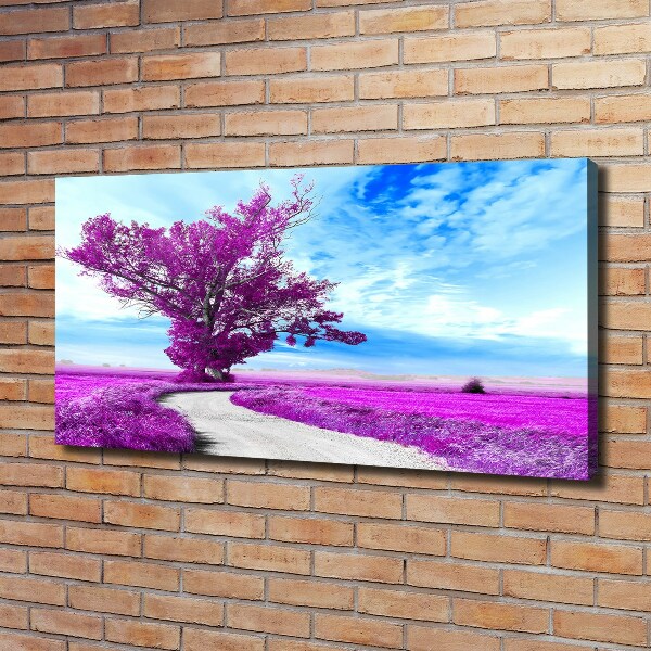 Canvas wall art Tree and path