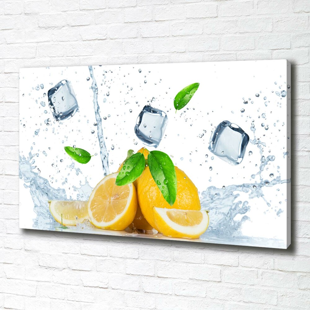 Canvas wall art Ice lemons