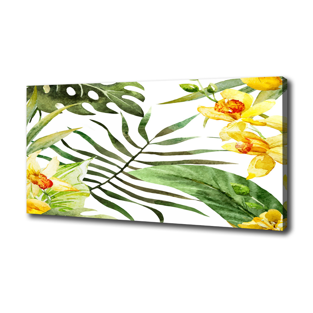 Canvas wall art Tropical flowers