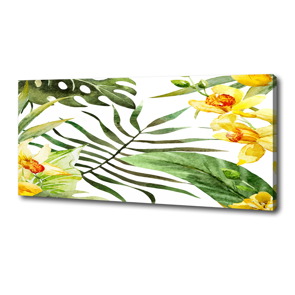 Canvas wall art Tropical flowers