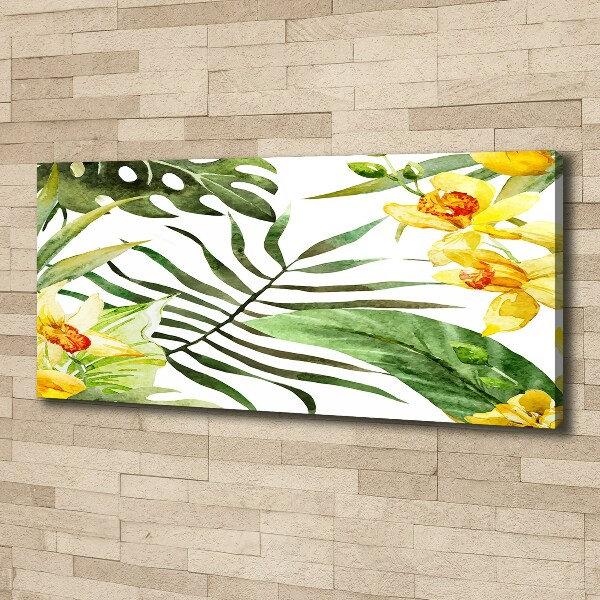 Canvas wall art Tropical flowers