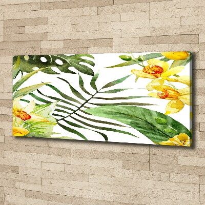 Canvas wall art Tropical flowers