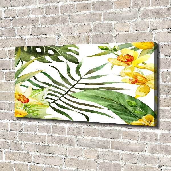 Canvas wall art Tropical flowers