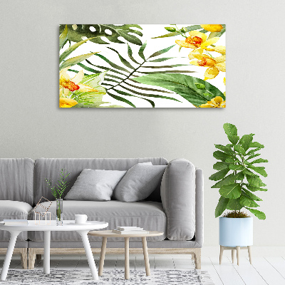 Canvas wall art Tropical flowers