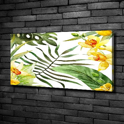 Canvas wall art Tropical flowers