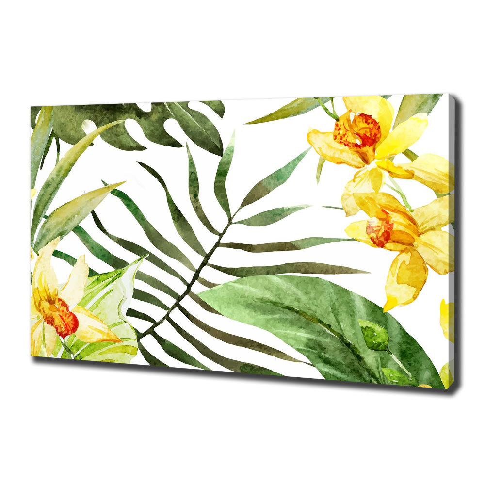 Canvas wall art Tropical flowers