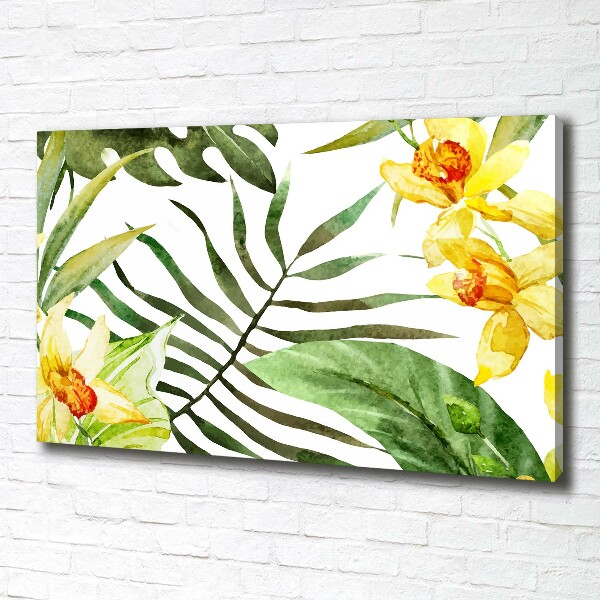 Canvas wall art Tropical flowers