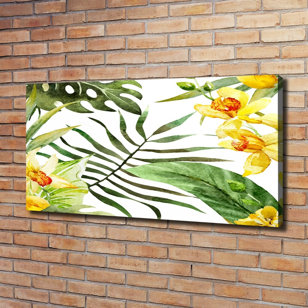 Canvas wall art Tropical flowers