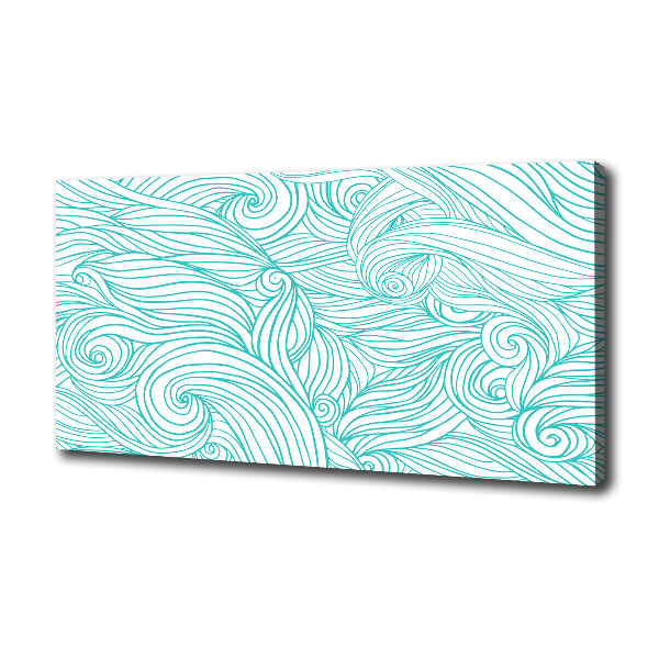 Canvas wall art Blue waves