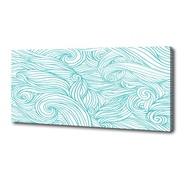 Canvas wall art Blue waves