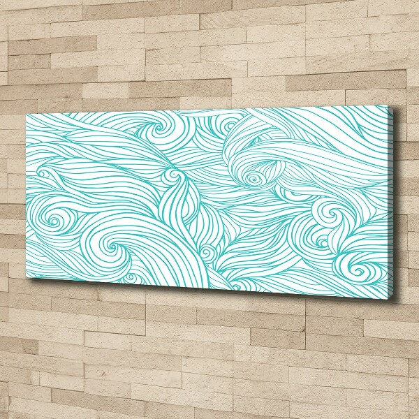 Canvas wall art Blue waves