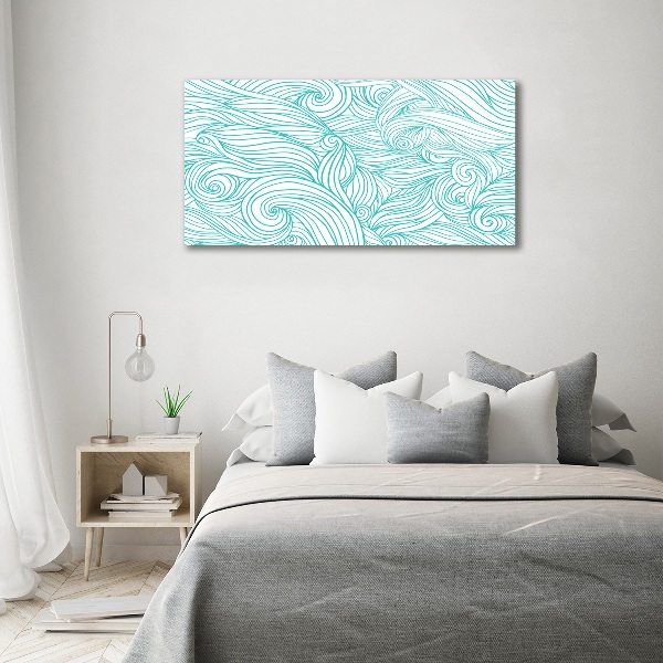 Canvas wall art Blue waves