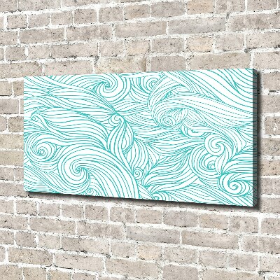 Canvas wall art Blue waves