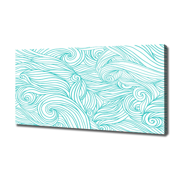 Canvas wall art Blue waves