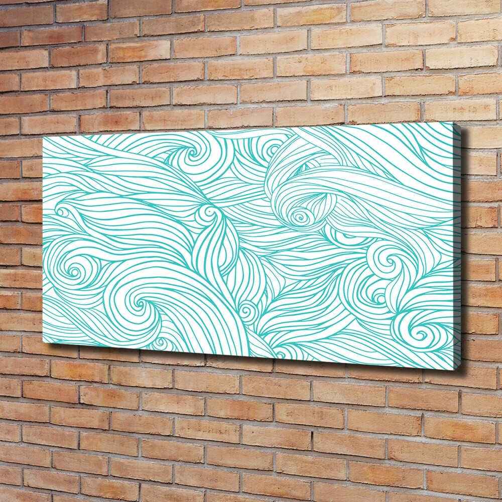 Canvas wall art Blue waves