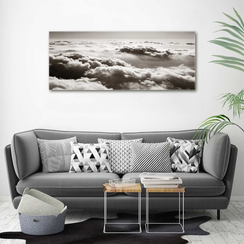 Canvas wall art Bird's flight clouds