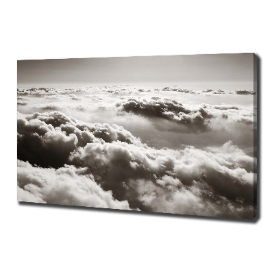 Canvas wall art Bird's flight clouds