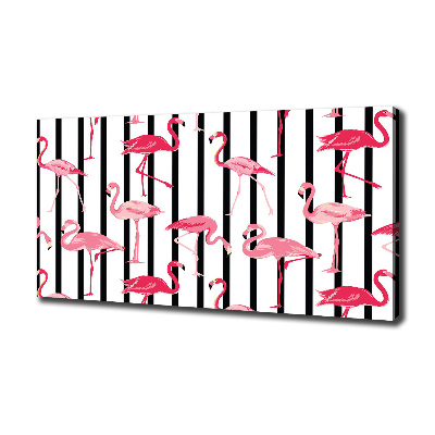 Canvas wall art Flaminga stripes