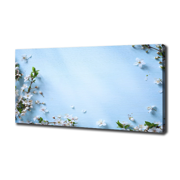 Canvas wall art Cherry background flowers