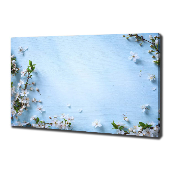 Canvas wall art Cherry background flowers