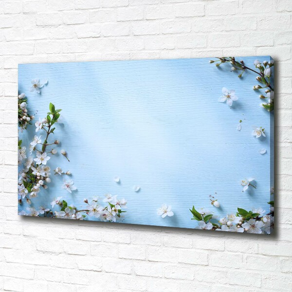 Canvas wall art Cherry background flowers