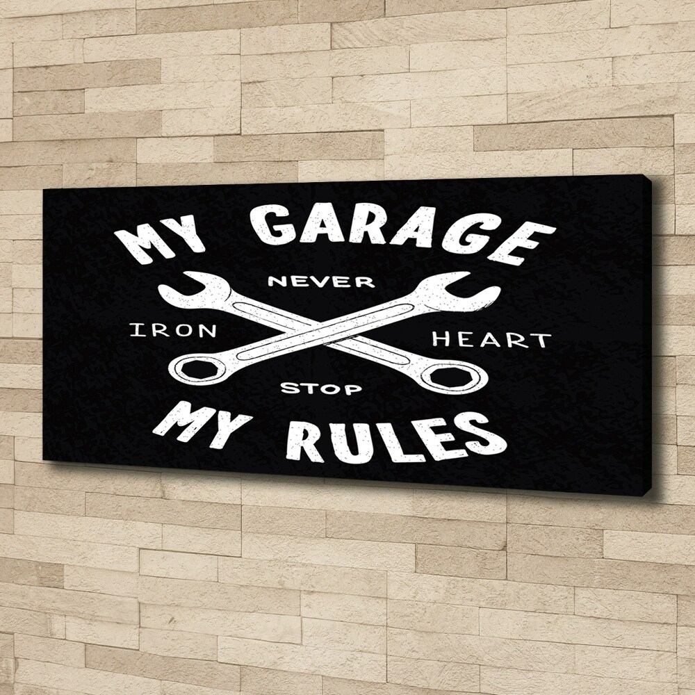 Canvas wall art My garage