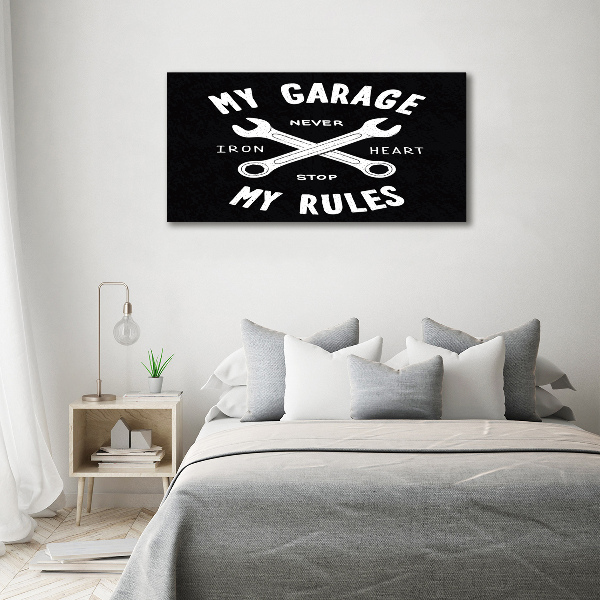 Canvas wall art My garage