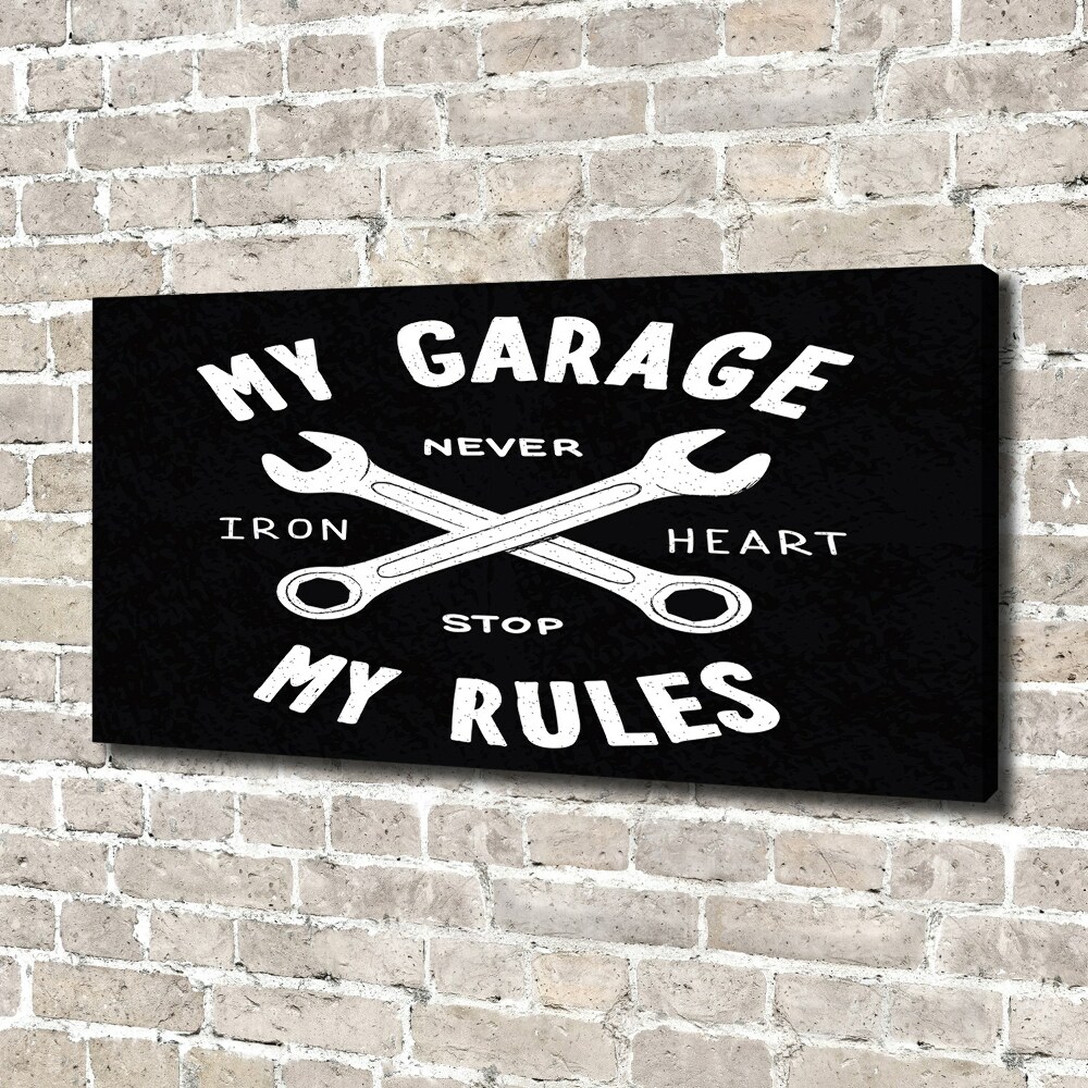 Canvas wall art My garage