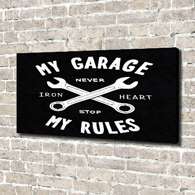 Canvas wall art My garage