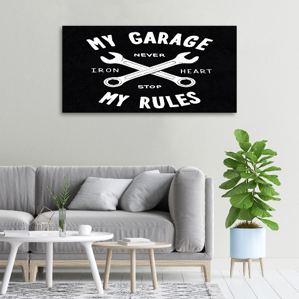 Canvas wall art My garage