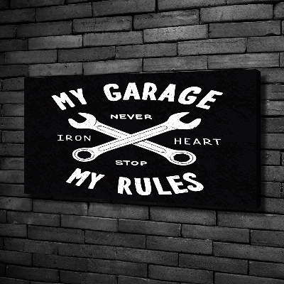 Canvas wall art My garage