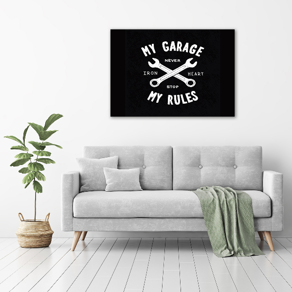 Canvas wall art My garage