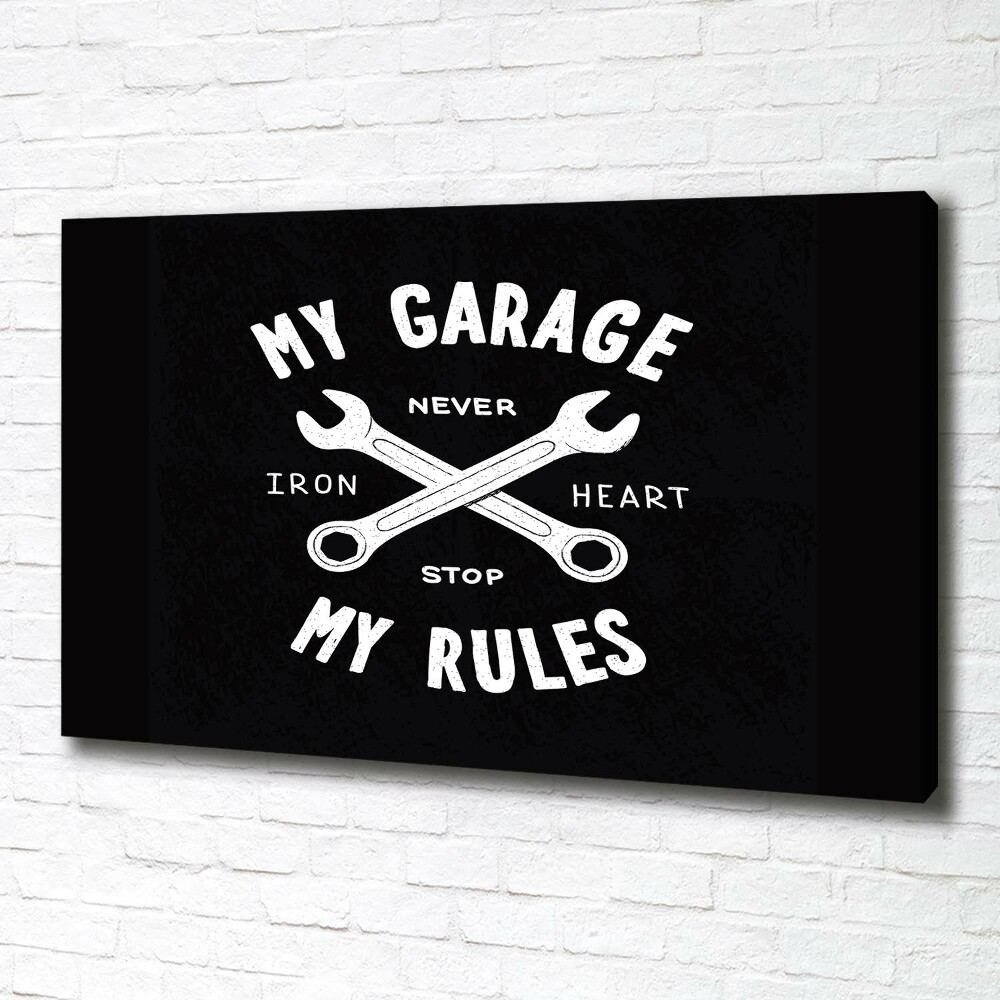 Canvas wall art My garage