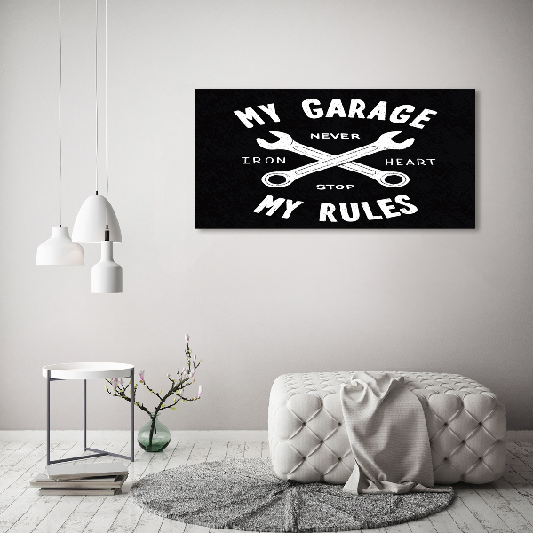 Canvas wall art My garage