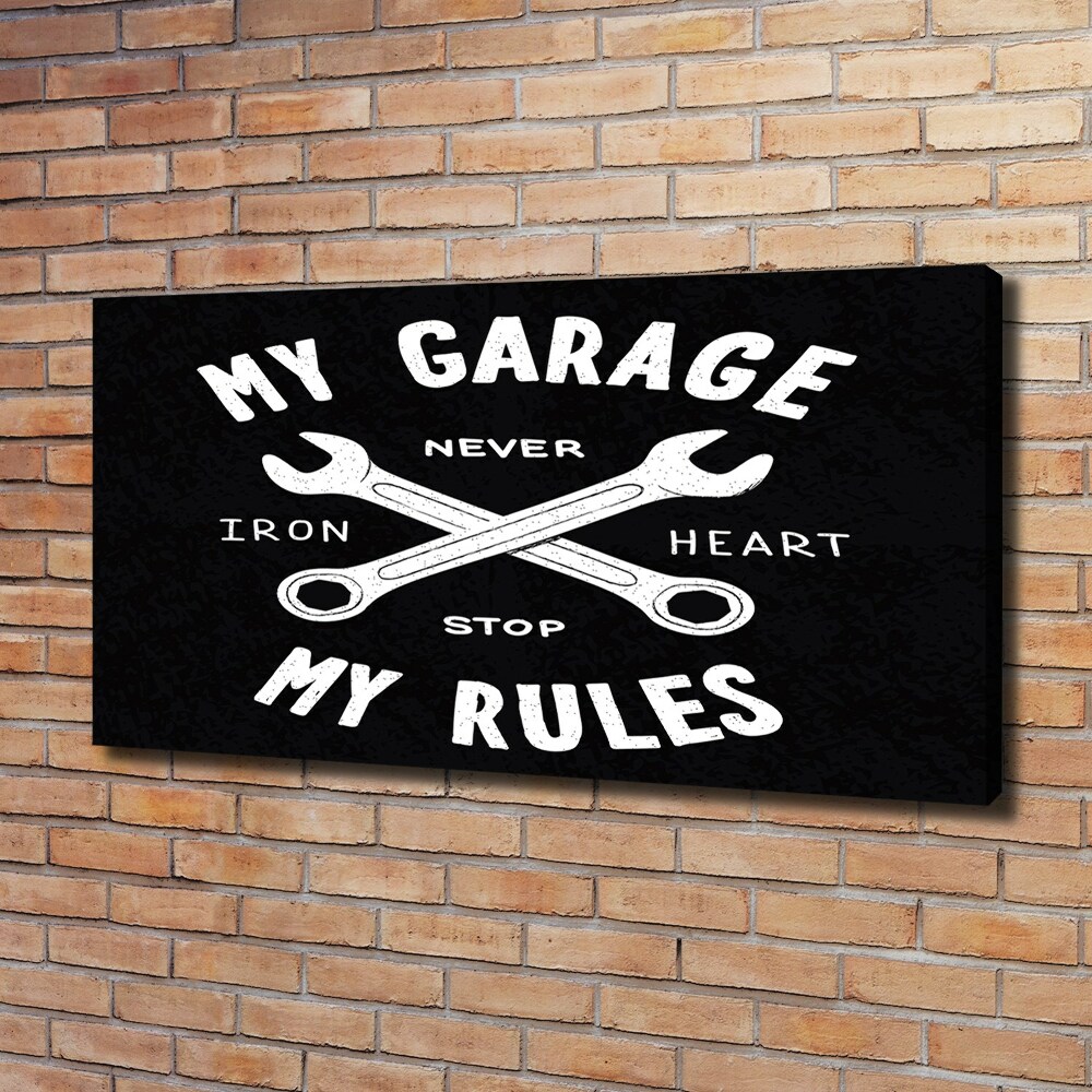 Canvas wall art My garage