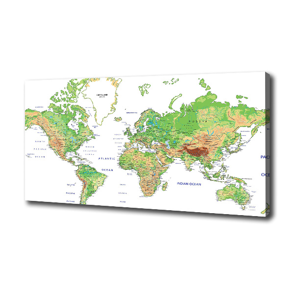 Canvas wall art world map